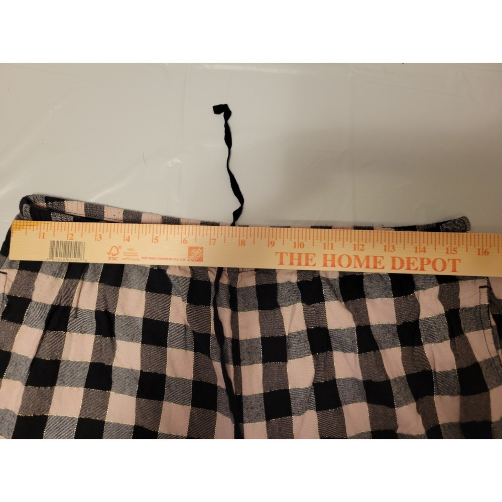 Victoria's Secret Pajama Set Women's Size Medium Black/Pink Plaid (2 Piece Set) - Picture 9 of 10